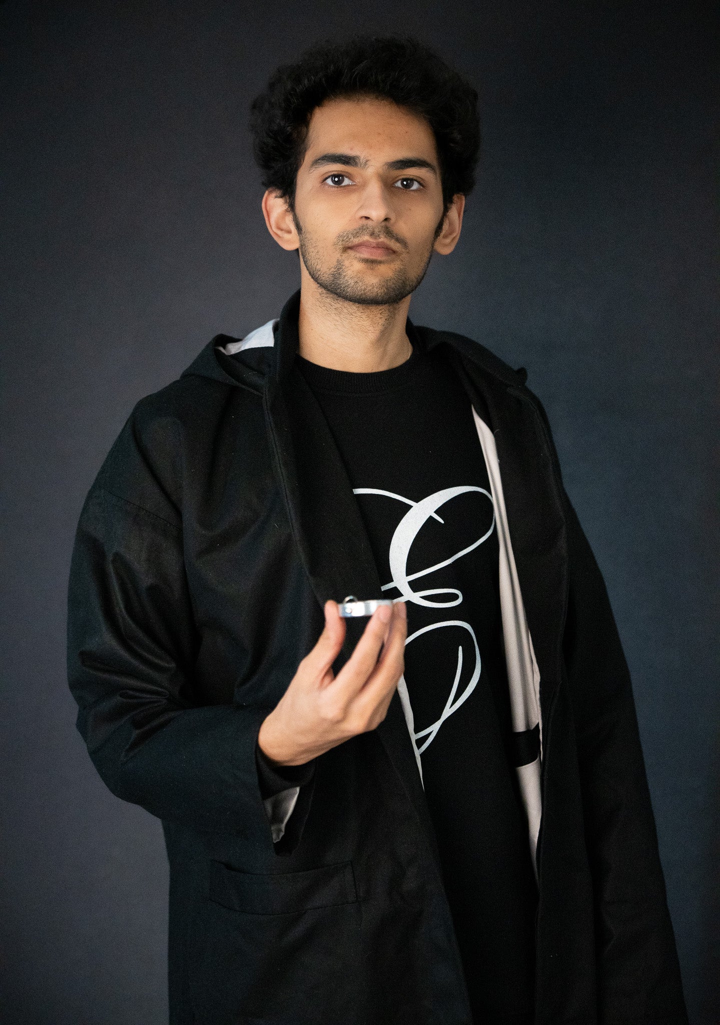 Image of Black Arrow EMF protective Long Coat